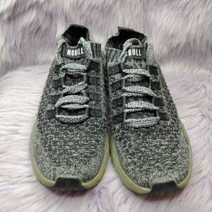 Nobull Diamond Knit Mesh Trainer Atheltic Shoes Sneaker Womens Size 6 Black Grey